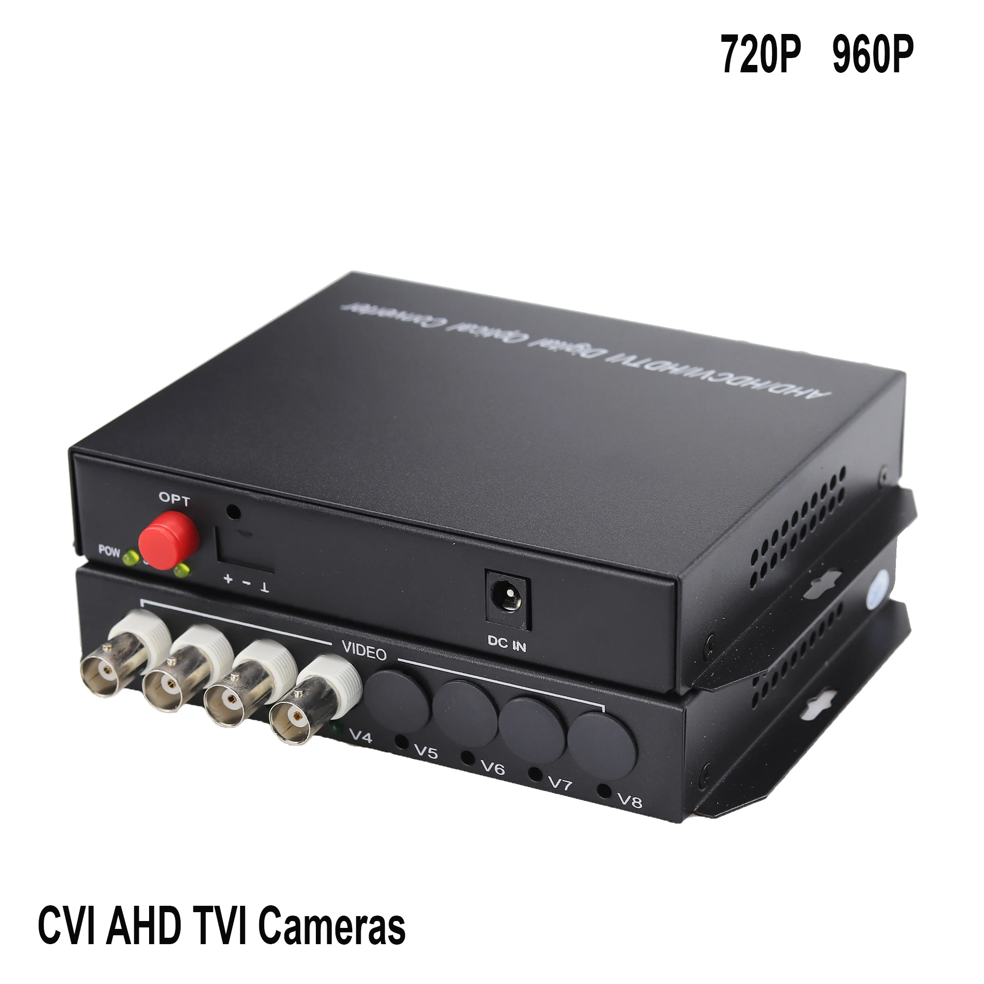 20KM AHD CVI TVI Video Fiber Optical Converter 4 CHannel HD 720P 960P Video Optical Transceiver