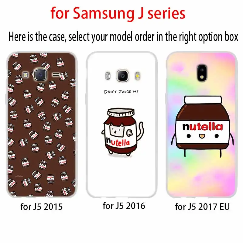 Мягкий силиконовый чехол с шоколадной едой Tumblr Nutella для телефона Samsung Galaxy j6 J8 J7 J5 J3