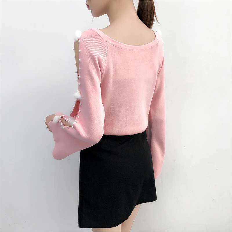 Women's Sweater 2018 Autumn Winter Knitted Cotton Pullover Women Plus Size Fashion Christmas Female Elegant Tops | Женская одежда