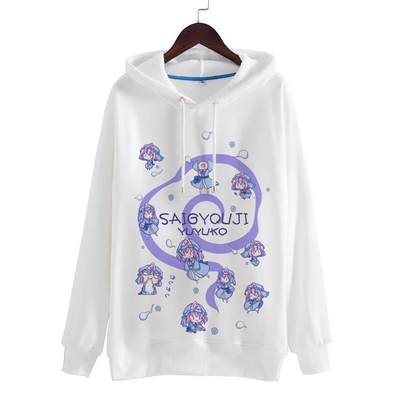 Пуловер унисекс с капюшоном из японского аниме проект TouHou Saigyouji Yuyuko худи куртка