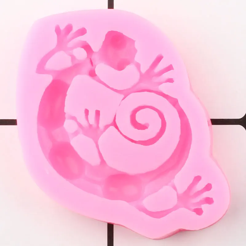 3D Gecko Ящерица силиконовые формы для украшения торта инструменты кекс сделай сам