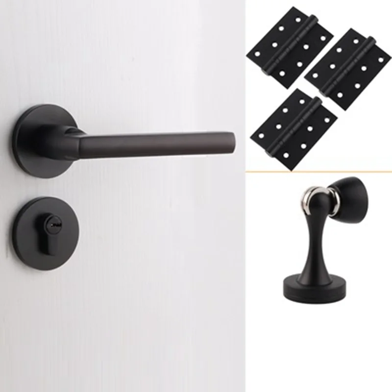 Замок дверной Универсальный бесшумный из массива дерева 35-50 мм без ключа |