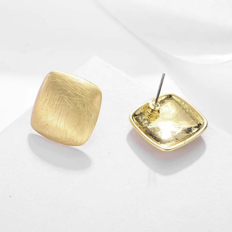 Новые квадратные серьги-гвоздики в стиле ретро для женщин серьги из сплава