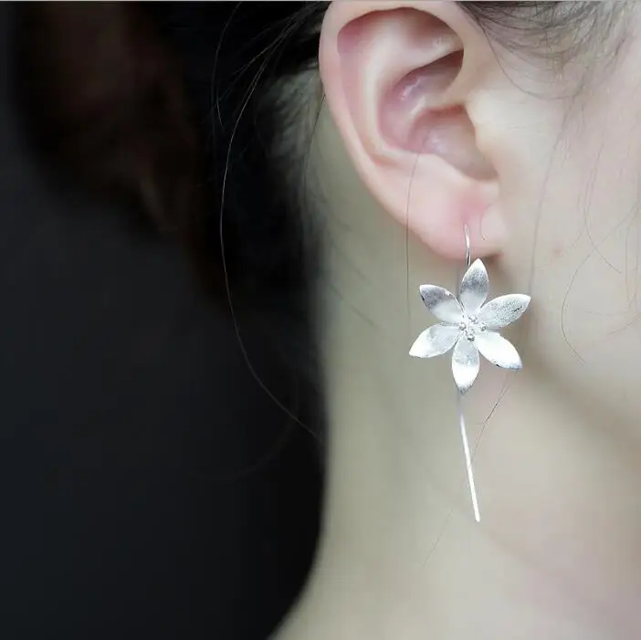 Smjel новый серьги цветок лотоса для женщин bijoux Большой Цветок массивные гвоздики