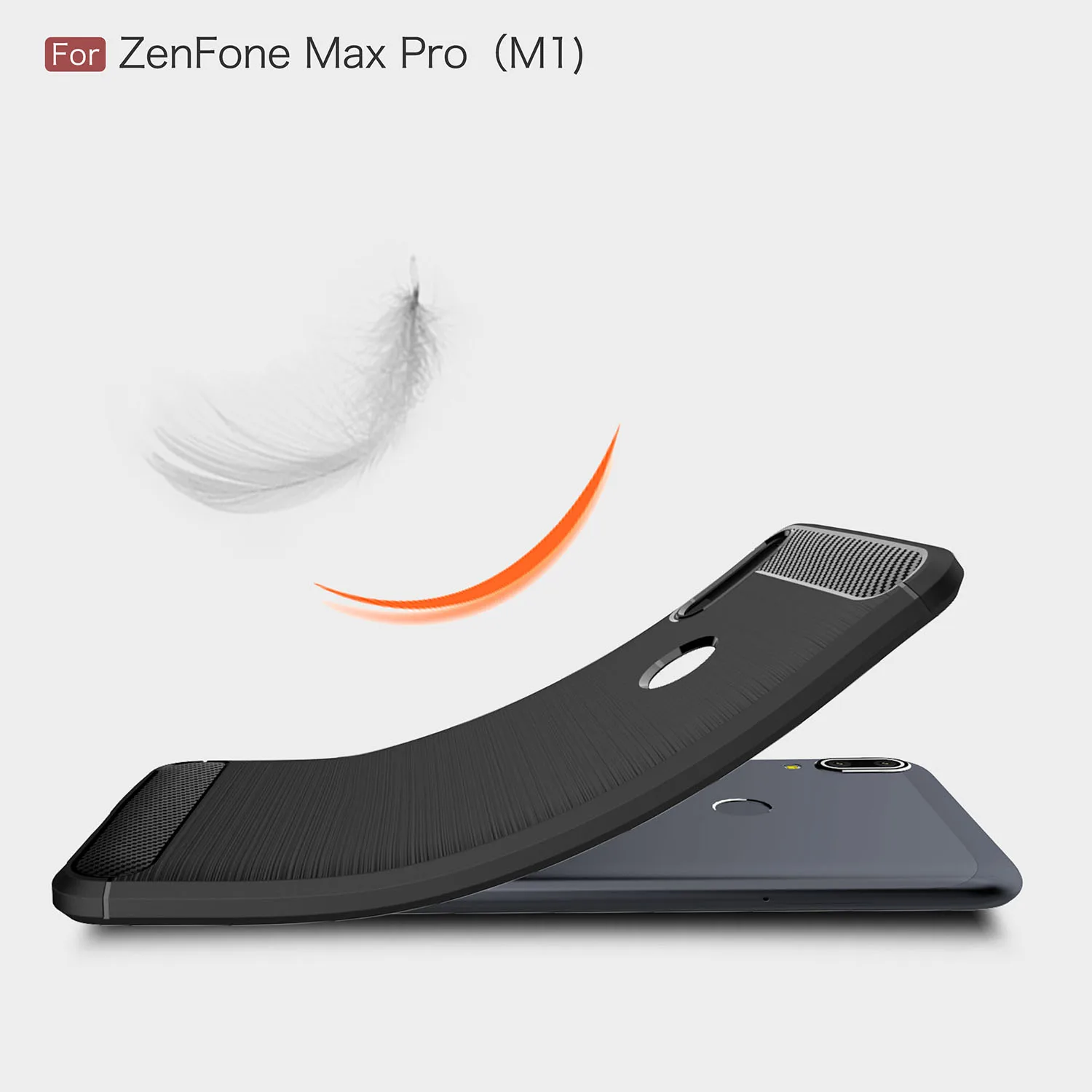 Для Asus Zenfone Max Pro (M1) ZB601KL чехол тонкий крутой из углеродного волокна Мягкий