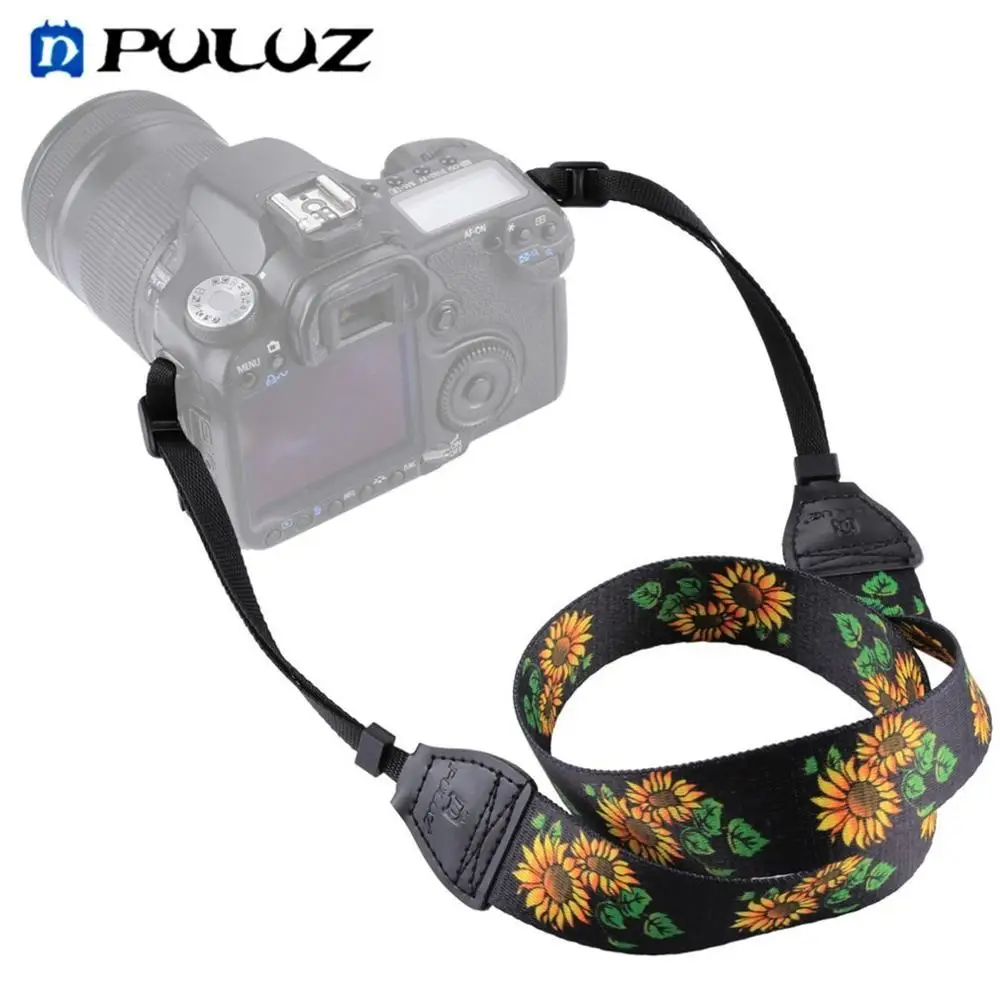 PU6009C PULUZ винтажный этнический стиль цветочные печатные противоскользящие камеры шеи плеча камеры ремень для sony, Canon, SLR/DSLR камеры - Цвет: PU6009C