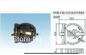 20 шт./лот SMD CR1220 держатель для монет блок 1220 батареи контактный позолоченный |