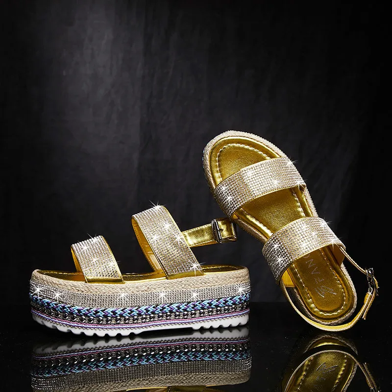 Женские сандалии гладиаторы на толстом каблуке Rimocy роскошные с ремешком