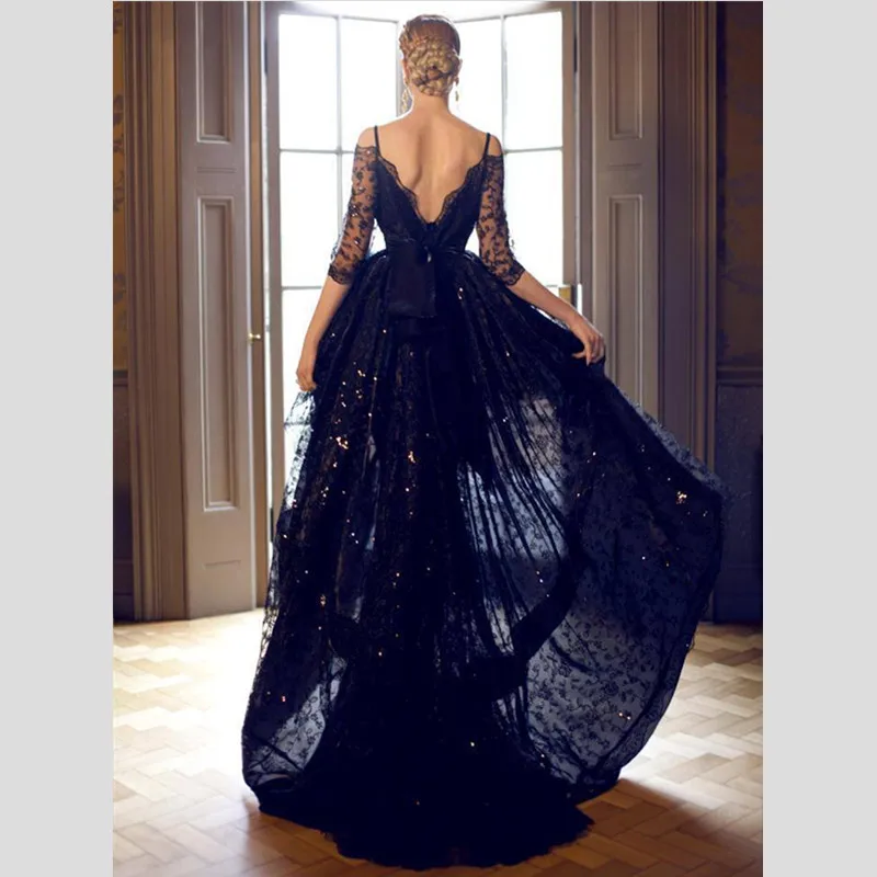 Designer sexy back black lace special 