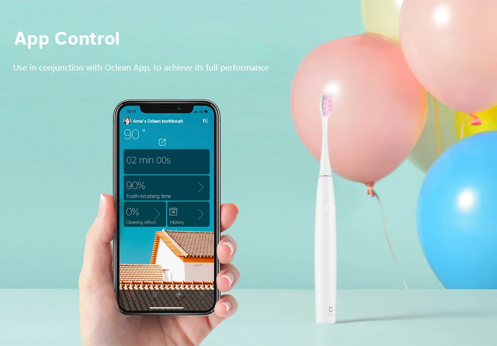Oclean Air перезаряжаемая звуковая электрическая зубная щетка интеллектуальное управление приложением с чувствительной к давлению кнопкой электрическая зубная щетка