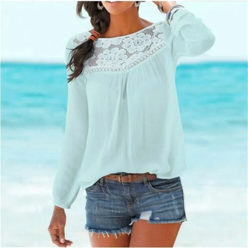 2019 летняя модная Женская Формальная элегантная мешковатая свободная кружевная