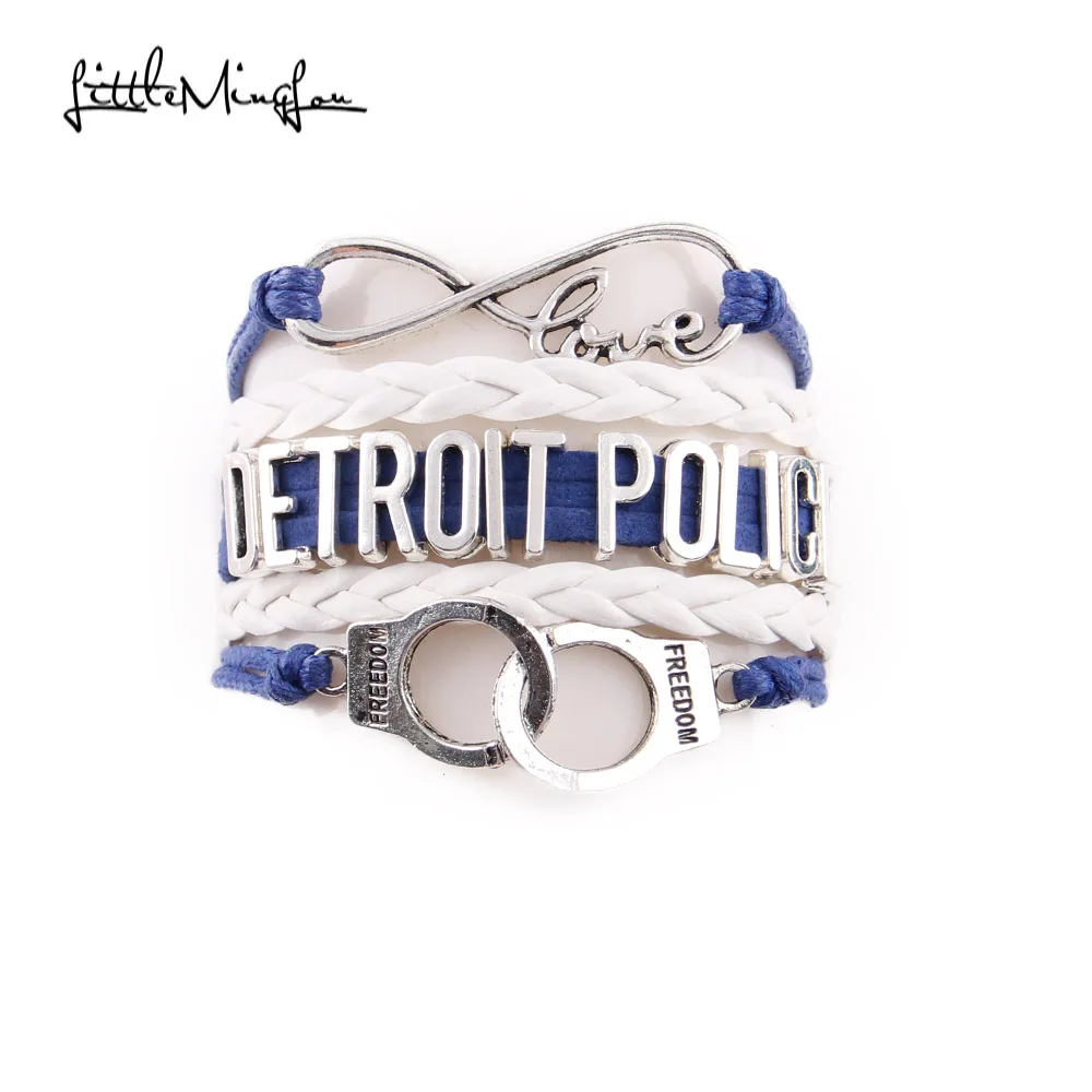 Женский и мужской браслет из кожи Little MingLou полистирола Infinity love detroit Ювелирное