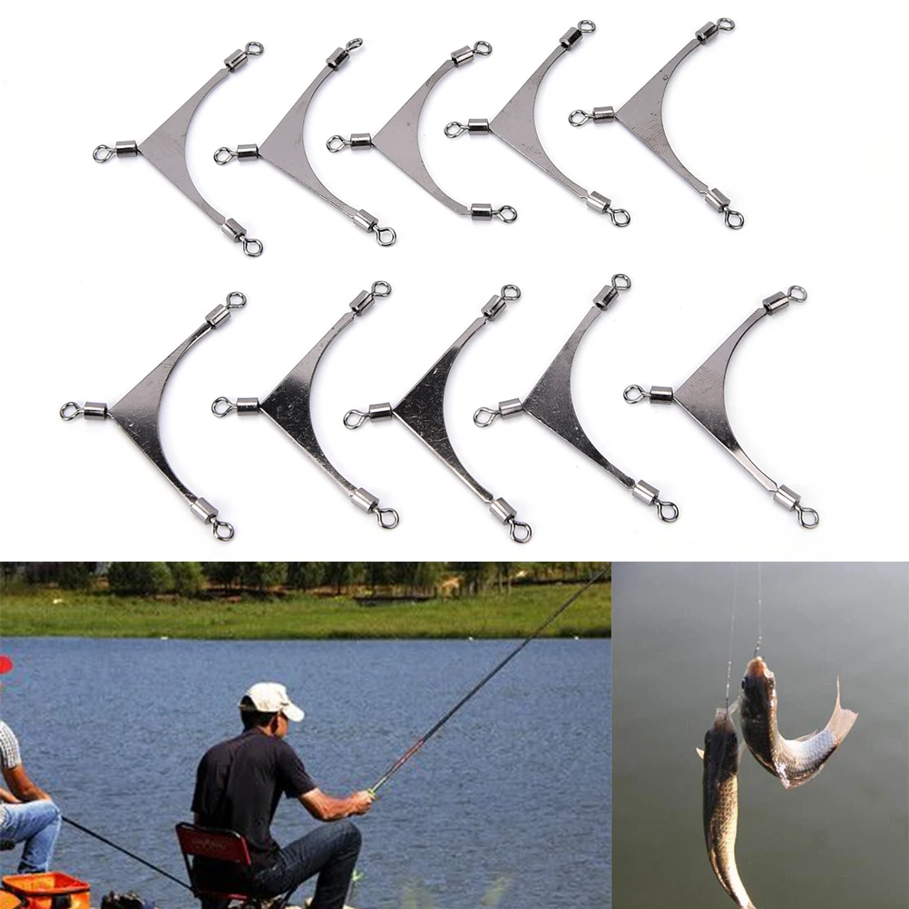 10 шт. рыболовные Вертлюги с головкой из нержавеющей стали|fishing jig head|fishing connectorswivels