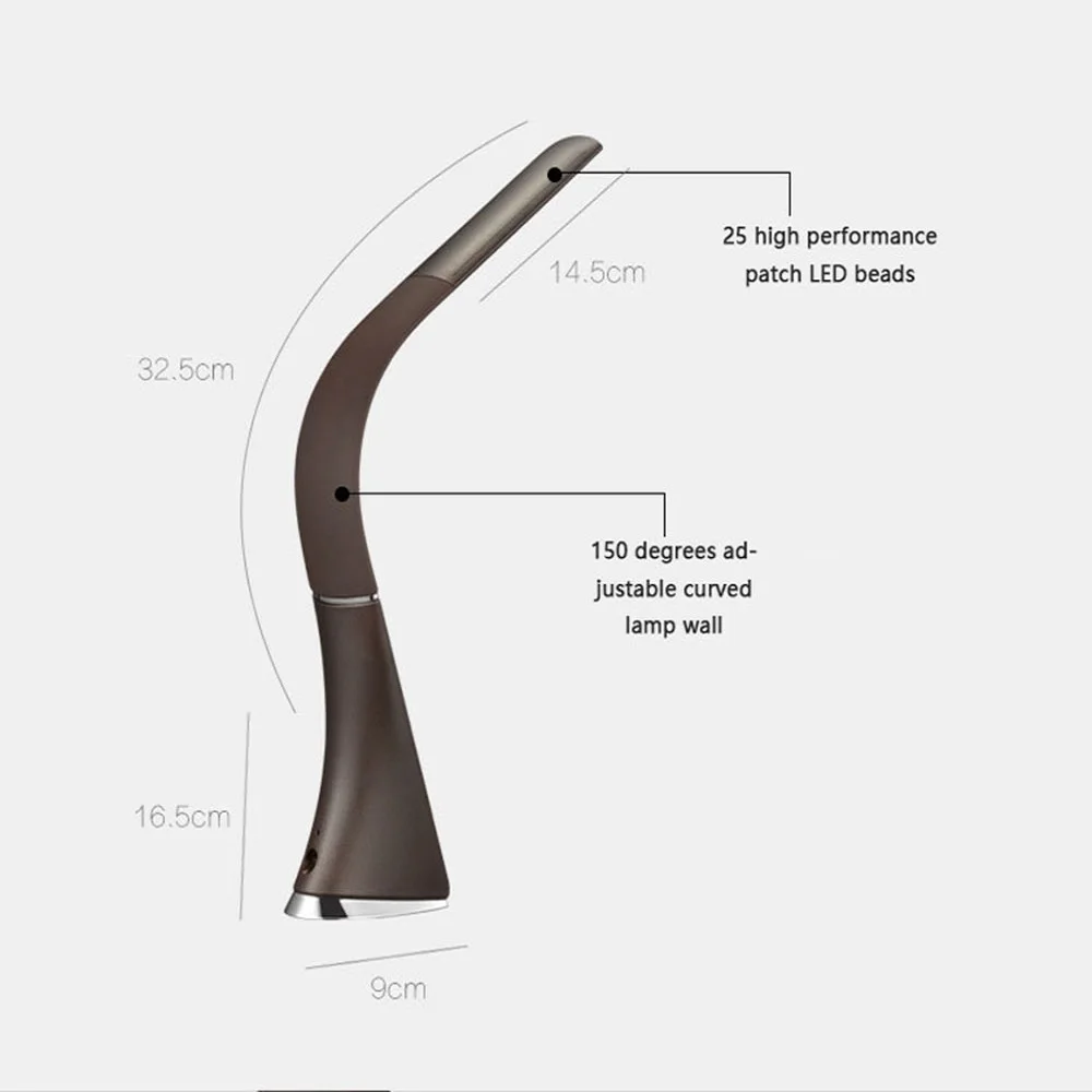 

LED Eye Protection Desk Lamp USB Charging with Thermometer clock Calendar night table light studying reading table lamp