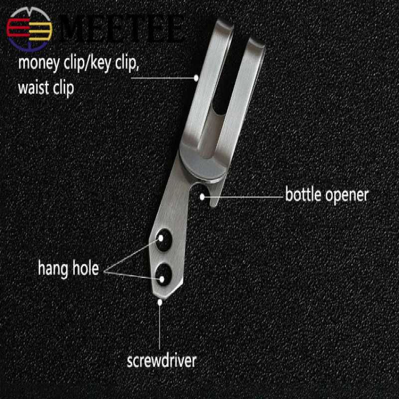 2PCS Brass Waist Clip Buckle Money Pure Copper Multi function Bottle Opener Tool Crowbar Stainless Steel Key Chain|Пряжки и крючки| |