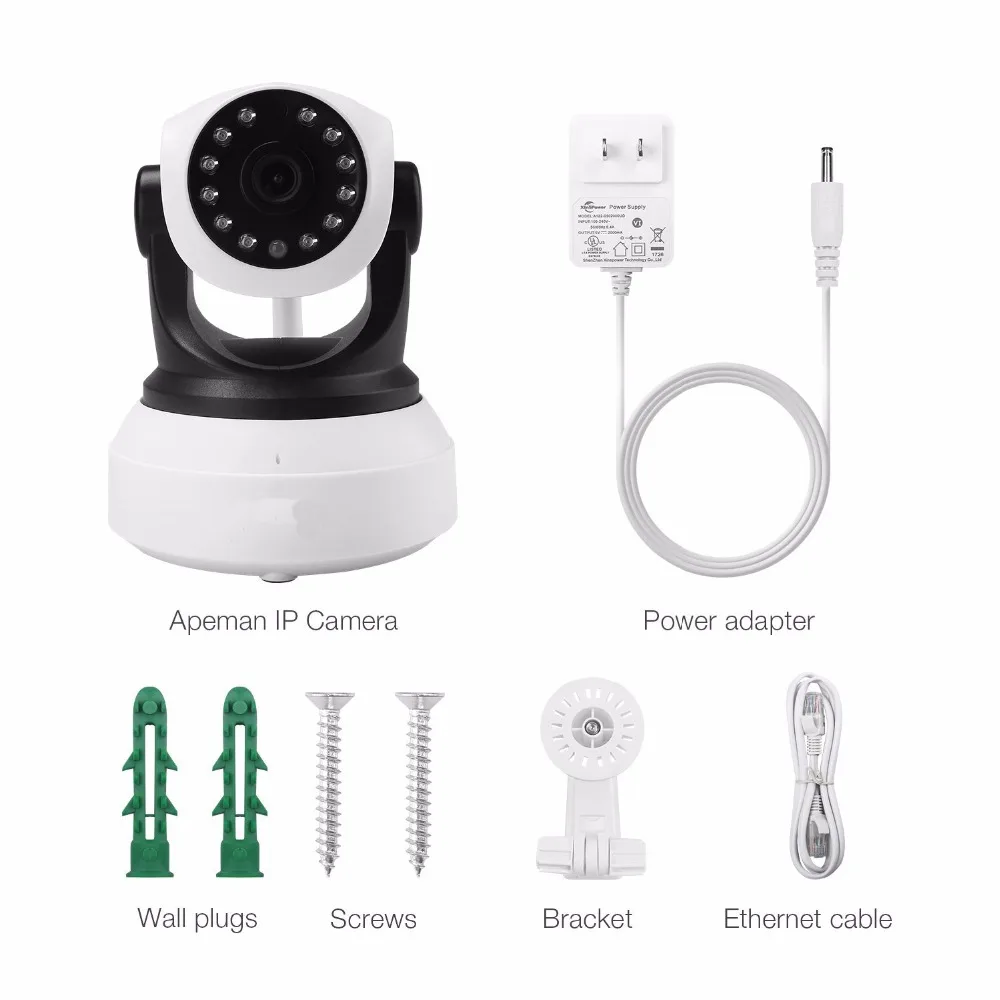 

Kruiqi 720P Wireless IP Security Camera Baby Pet Video Monitor Home Security System with Pan and Tilt/Two Way Audio Night Vision