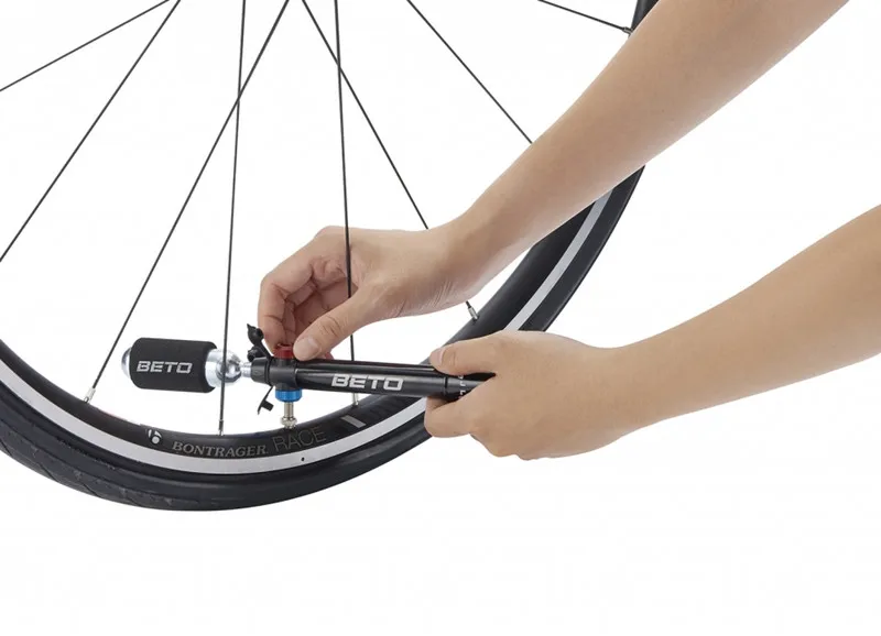 

BETO nd Multi-functional Portable Cycling Bike Air Pump Tyre Tire Ball Double Stroke Gas Mouth Bicycle Pump Tools