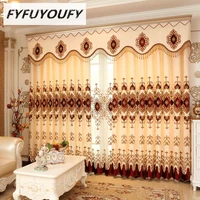 luxury embroidered blackout curtains for the livingroom french window curtain for the bedroom shading curtains window treatment