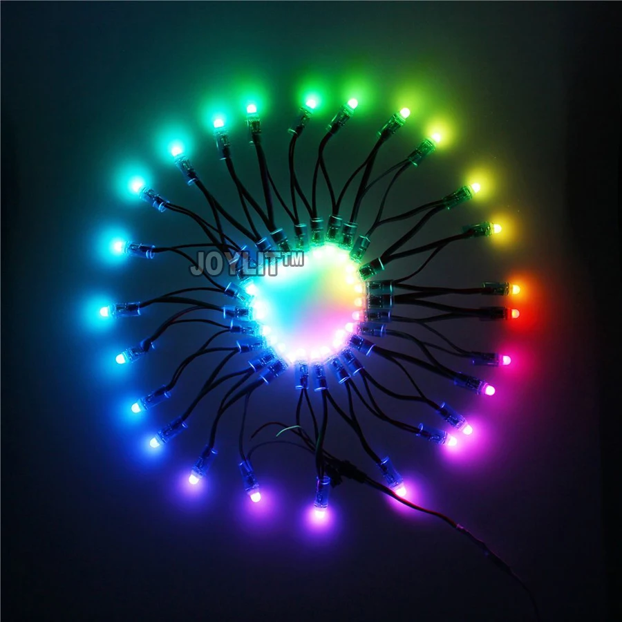 5 в 12 В WS2801 мм модули рассеянные цифровые RGB СВЕТОДИОДНЫЕ пиксельные гирлянды