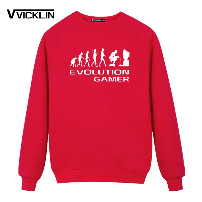 Evolution Of A Gamer PC Geek флисовые толстовки с капюшоном для отдыха круглым вырезом аниме