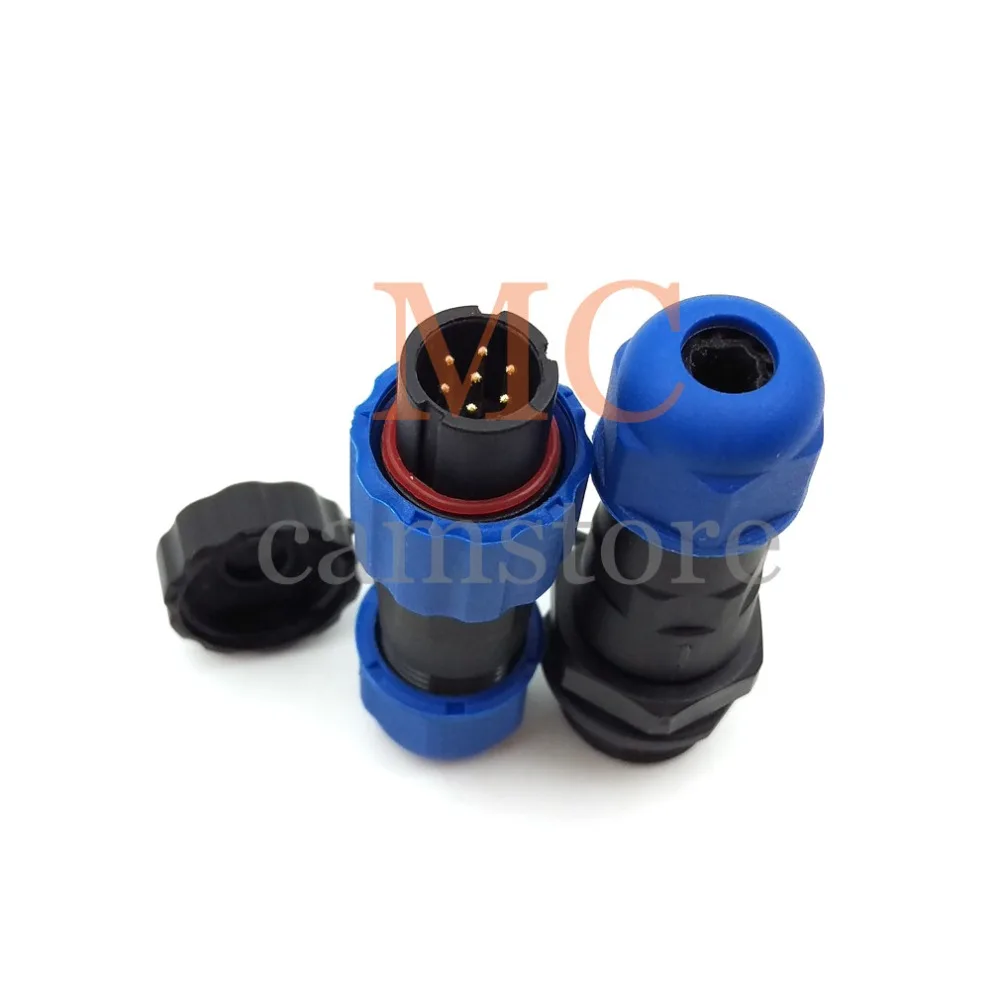 SD13 водонепроницаемый разъем 7 ПИН кода промышленный силовой кабель светодиодный