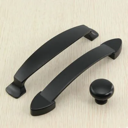 Ручка для кухонного шкафа черная ручка 5 дюймов вытягивания двери 128 мм