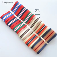 kewgarden 25mm 2 5cm stripe satin ribbons diy bowknot accessories double face riband handmade tape ribbon 10mlot
