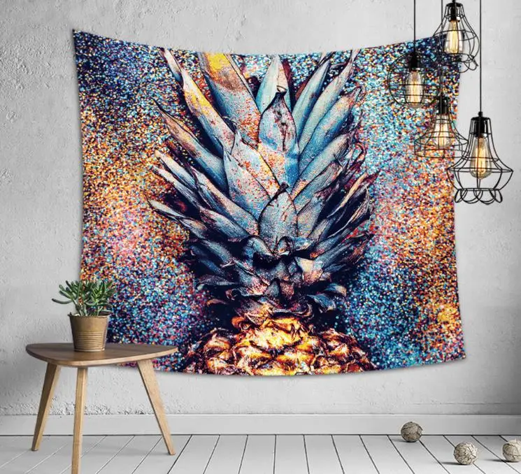 

Leaves Tropical Tapestry Printed leather Unicorn Wall Hanging Art Blanket Banners Flags Bedroom Dorm Decor party background