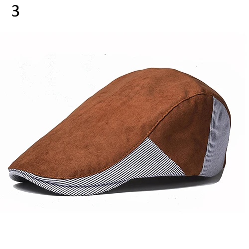 Новинка 2016 Мужская кепка стиль газетчика разные цвета полосатая берет шапки|beret