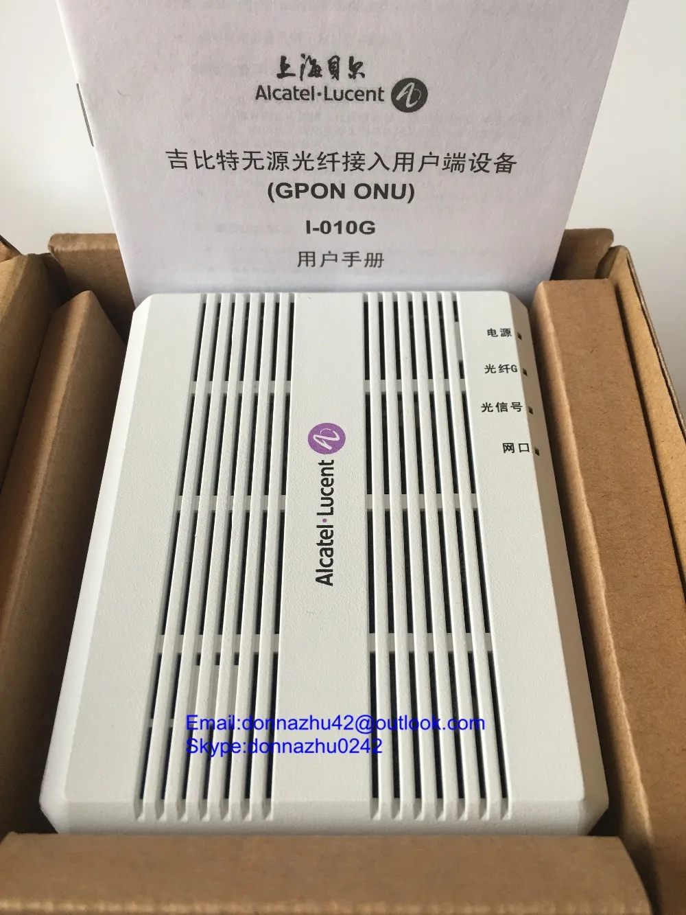 I 010G GPON ONU Alcatel Lucent Bell оптический сетевой терминал FTTH ONT с портом Ethernet 1 GE английская