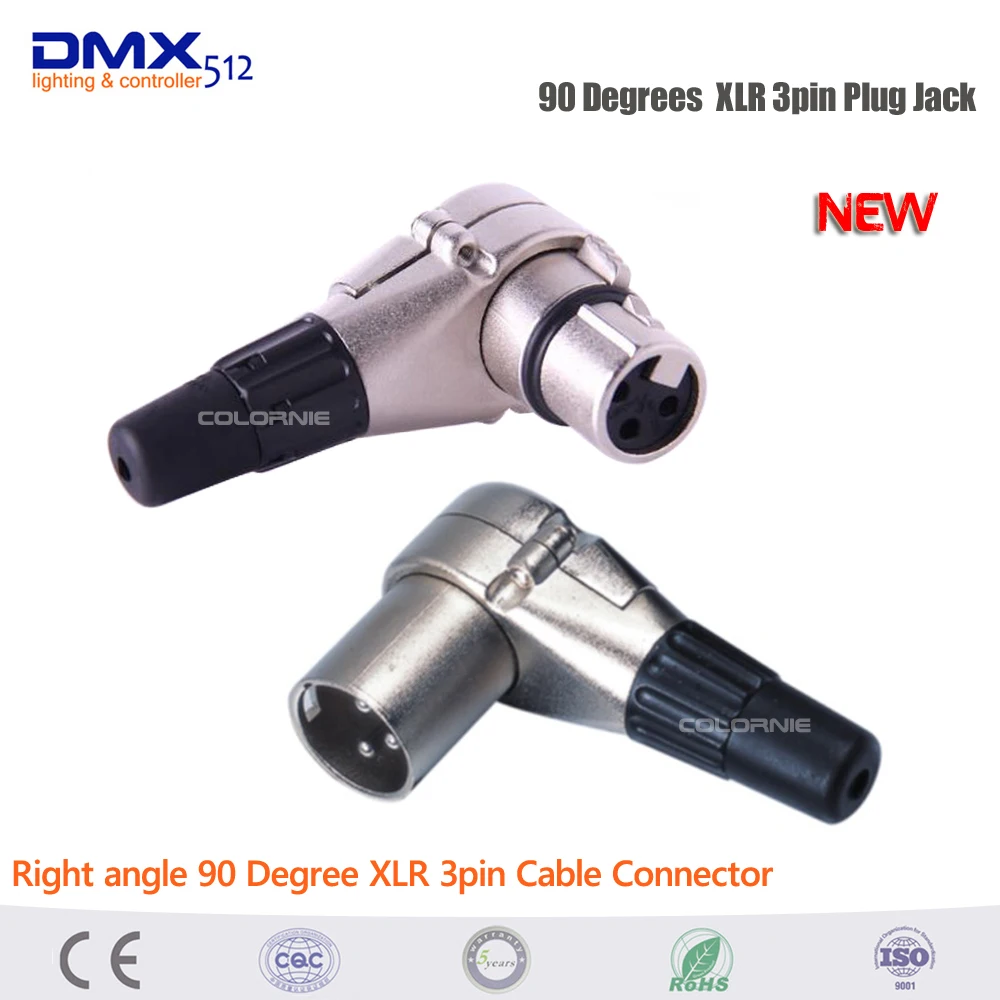 Бесплатная доставка 8 шт./лот правый угол 90 градусов XLR 3pin гнездо и для MX512