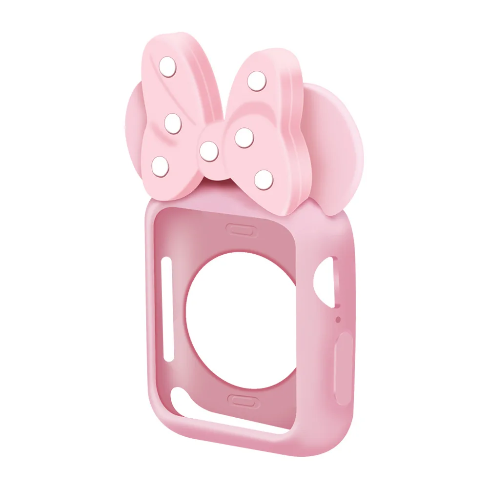 pink pink Силиконовый чехол для Apple 5, 4, 3, 2, 1, серия 5, 4, 3, 2, ремешок для часов 42, 38 мм, iWatch, для женщин и мужчин, Мягкий защитный чехол из ТПУ - Цвет ремешка: pink pink