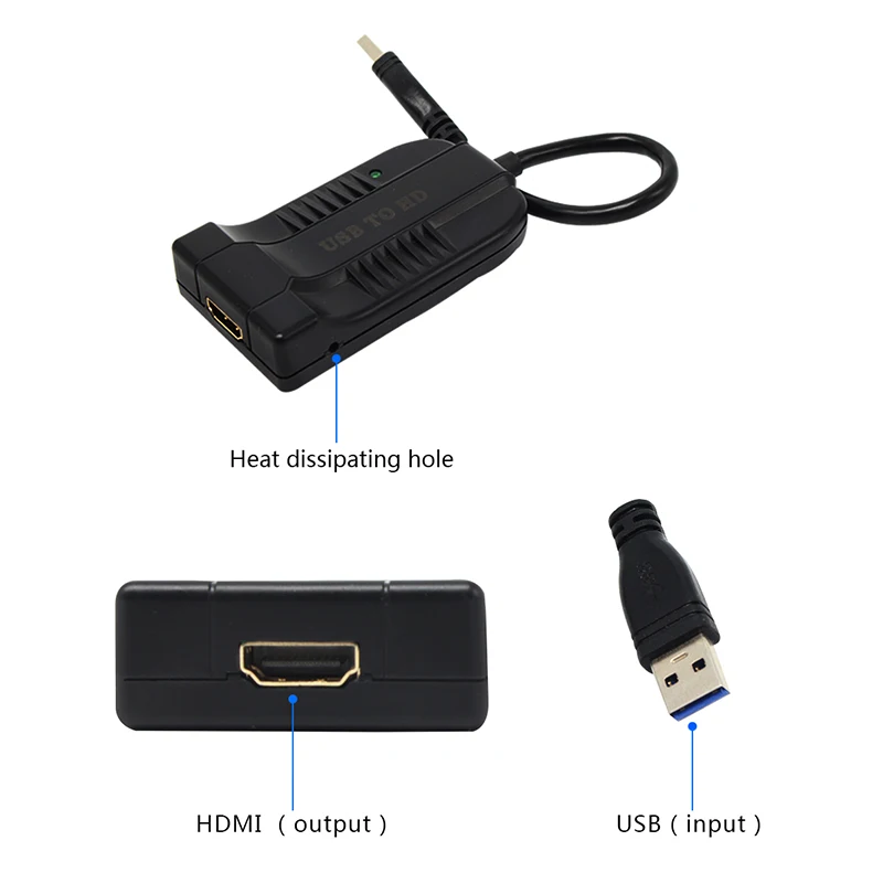 USB 3 0 к HD преобразователь USB3.0 графический адаптер многоэкранный кабель для ПК