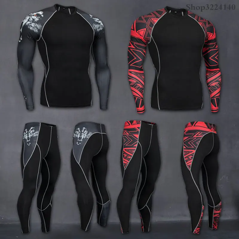 

2018 New Thermal Underwear Sets Thermo Long Johns Mens Winter Warm Compression Quick Dry Pants Clothing For Men Pouch Leggings