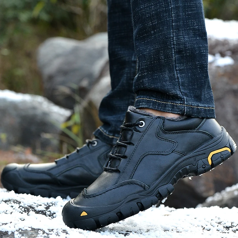 Зимняя уличная Водонепроницаемая походная обувь для кемпинга альпинизма кожи