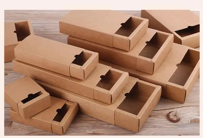 20pcs Drawer Design Paper Box Small Gift DIY White Packaging Boxes Large Black Cardboard Folding | Дом и сад
