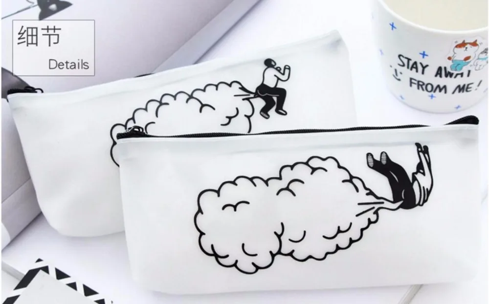 Творческий желе клея милый студент ручка сумки творческий пенал|pen bag|pencil pen casepen