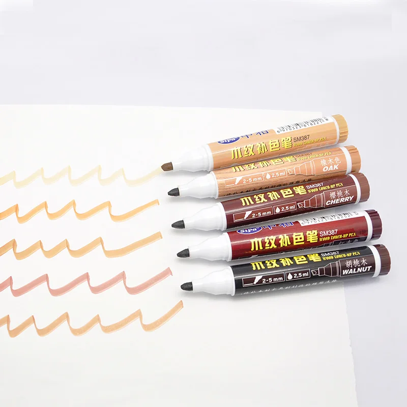 5 COLOR SIPA Floor Grain Repair pen Fine Point Suitable for Wood Furniture floor Scratches and Stains | Канцтовары для офиса и