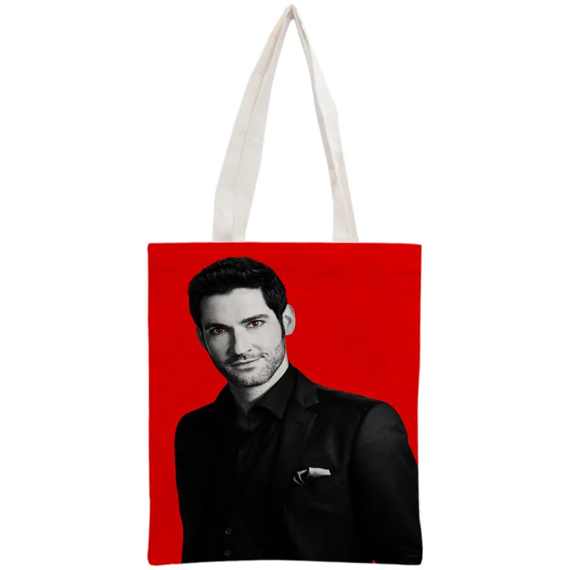 Сумка-тоут Lucifer на заказ многоразовая Сумочка женский складной холщовый саквояж