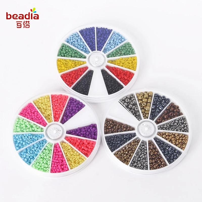 Смешанные твердые флуоресцентные и металлические цветные стеклянные семена