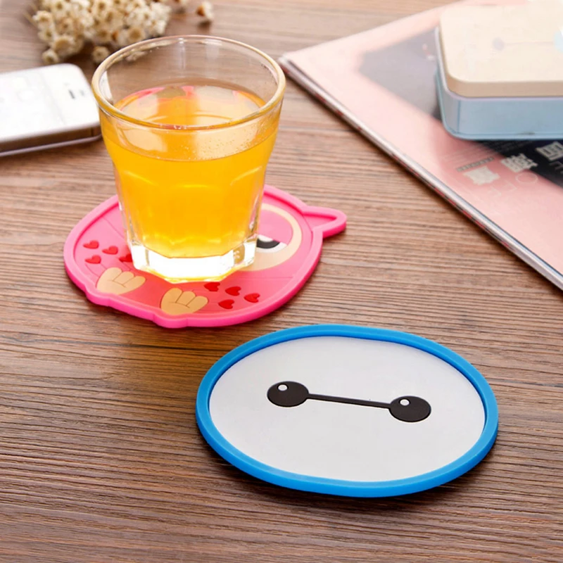 1 шт. силиконовый нескользящий коврик в стиле аниме для напитков | Дом и сад