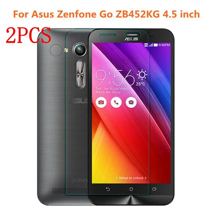 2 шт. закаленное стекло для Asus Zenfone Go ZB452KG 4 5 дюймов Защитная пленка экрана Защитное