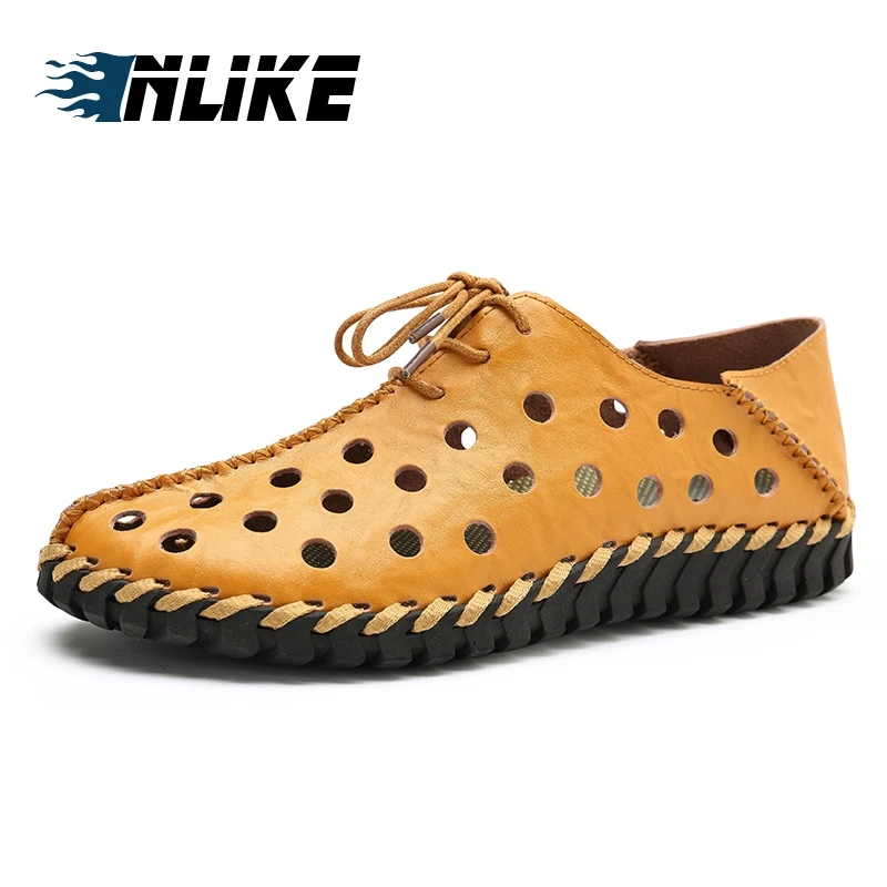 

Inlike New Arrived Summer Cow Leather Sandals Men Shoes Quality Comfortable Men Sandals