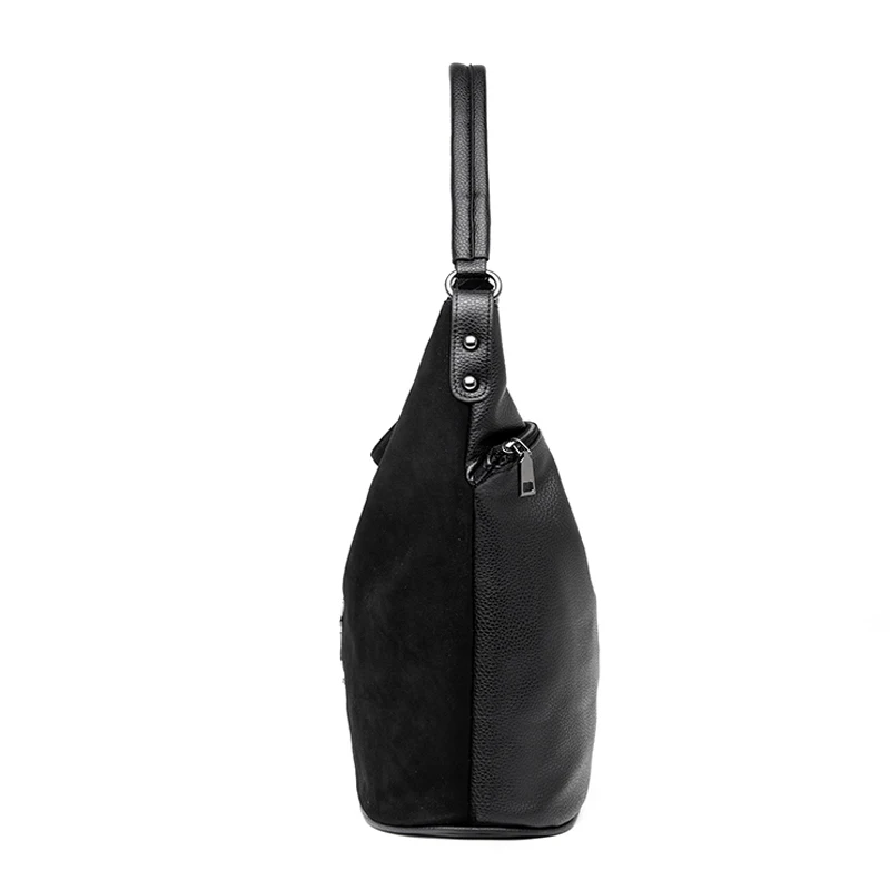 Double Layer Design Women Suede Leather Patchwork Bag Female Tassel Shoulder Casual Crossbody Bags For Luxury Bolsos | Багаж и сумки