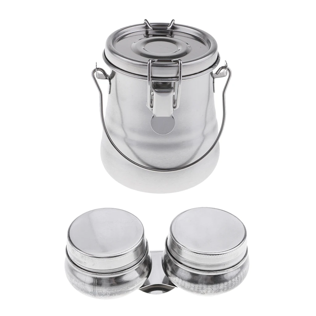 Портативный контейнер-ковш из нержавеющей стали с двойным отверстием чашка для