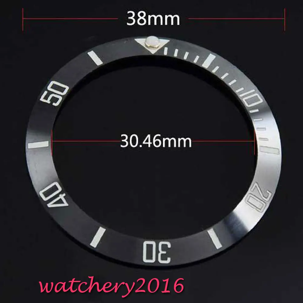 

Черная Керамическая рамка 38 мм, светящиеся отметки, новинка, популярная вставка для мужских часов, изготовленная от фабрика parnis