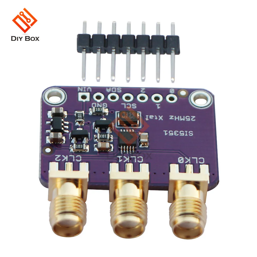 Плата прерывателя генератора сигналов часов Si5351A Si5351 для Arduino IDE I2C контроллер SMA