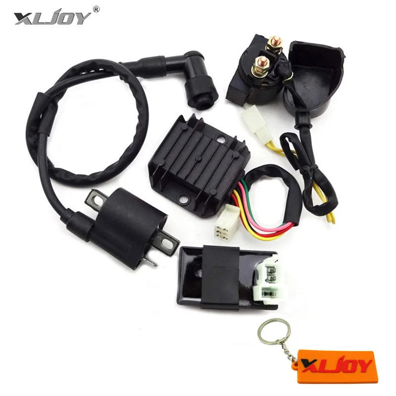 XLJOY катушка зажигания CDI РЕГУЛЯТОР выпрямитель реле комплект для китайского 150cc