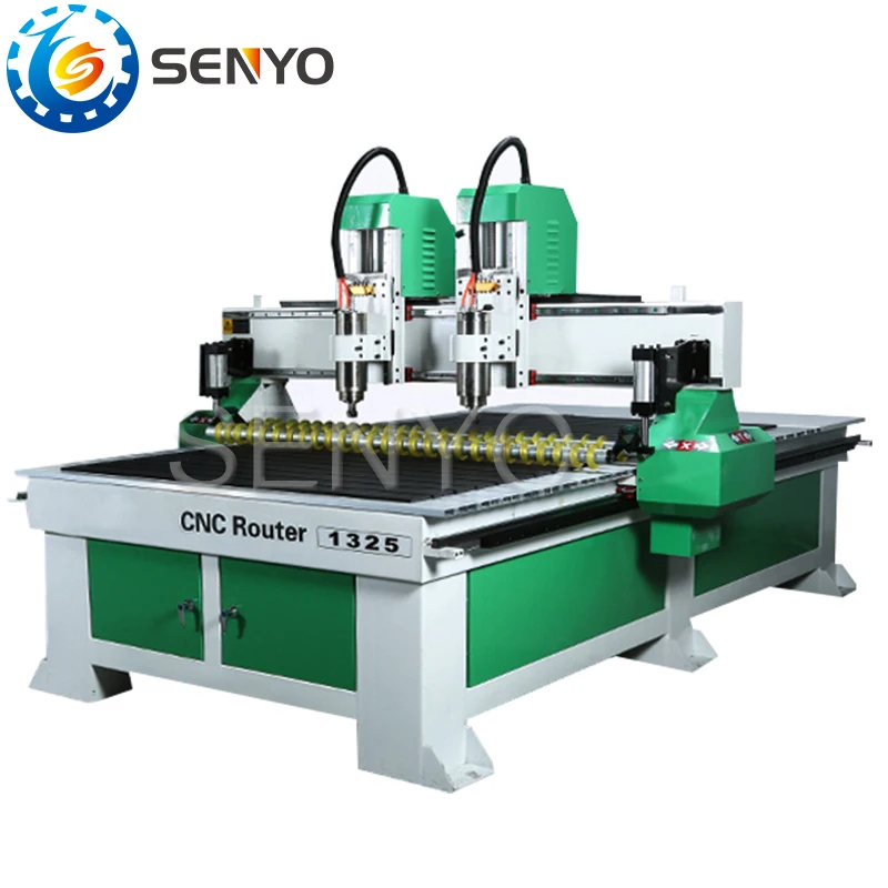Независимый 2 головки древесины cnc маршрутизатор 1325 для продажи
