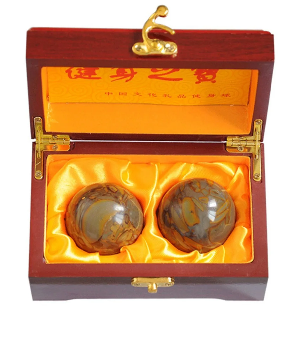 Шарики Baoding из фэн шуй Nuwa Stone 2 дюйма китайские шарики для упражнений на здоровье с
